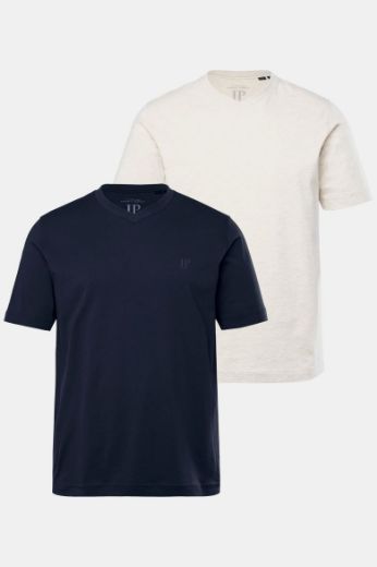 Plus size veliki brojevi Majica 2 komada V ovratnika za punije