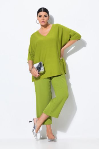 Plus size veliki brojevi Hlače ravnog kroja nogavica s vezanjem u struku za punije