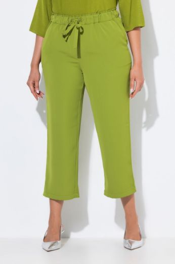 Plus size veliki brojevi Hlače ravnog kroja nogavica s vezanjem u struku za punije