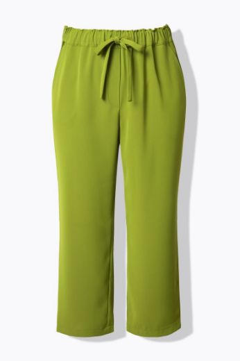 Plus size veliki brojevi Hlače ravnog kroja nogavica s vezanjem u struku za punije