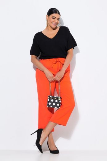 Plus size veliki brojevi Hlače ravnog kroja nogavica s vezanjem u struku za punije