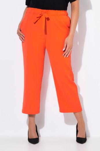 Plus size veliki brojevi Hlače ravnog kroja nogavica s vezanjem u struku za punije