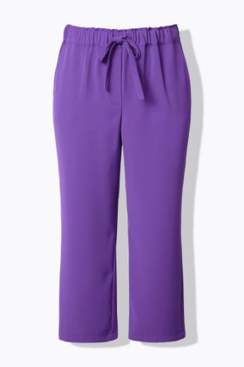 Plus size veliki brojevi Hlače ravnog kroja nogavica s vezanjem u struku za punije