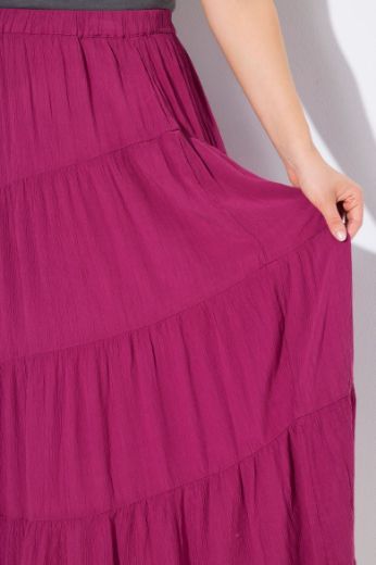 Plus size veliki brojevi Suknja elastičnog struka na volane za punije