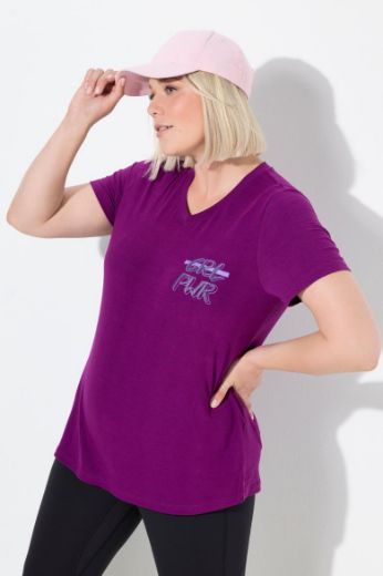 Plus size veliki brojevi Majica kratkih rukava V ovratnika za punije