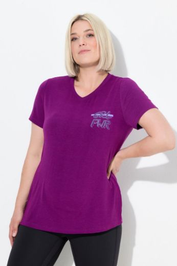 Plus size veliki brojevi Majica kratkih rukava V ovratnika za punije