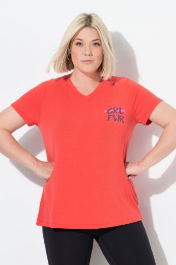 Plus size veliki brojevi Majica kratkih rukava V ovratnika za punije