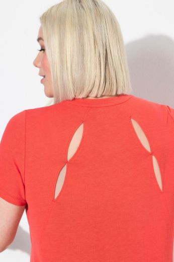 Plus size veliki brojevi Majica kratkih rukava V ovratnika za punije