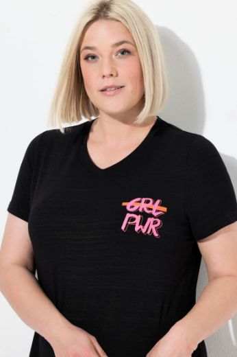 Plus size veliki brojevi Majica kratkih rukava V ovratnika za punije