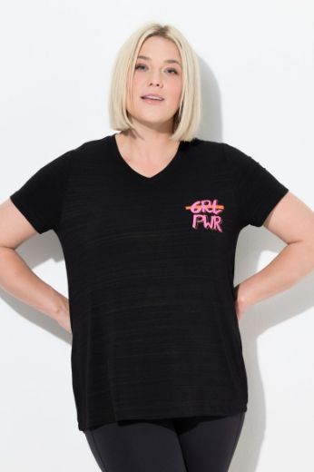 Plus size veliki brojevi Majica kratkih rukava V ovratnika za punije