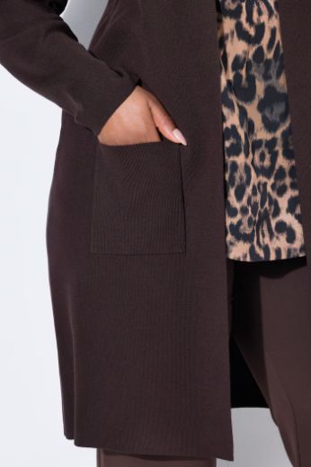Plus size veliki brojevi Kardigan dugi model s džepovima za punije