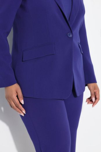 Plus size veliki brojevi Sako s kosim džepovima za punije
