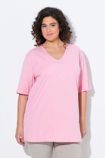 Plus size veliki brojevi Majica V izrez Basic za punije