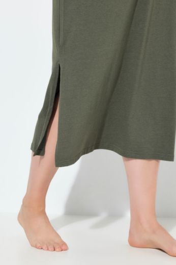 Plus size veliki brojevi Spavaćica s dodatkom ukrasne čipke na ovratniku za punije