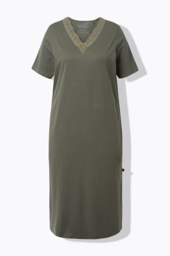 Plus size veliki brojevi Spavaćica s dodatkom ukrasne čipke na ovratniku za punije