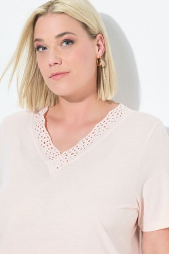 Plus size veliki brojevi Spavaćica s dodatkom ukrasne čipke na ovratniku za punije