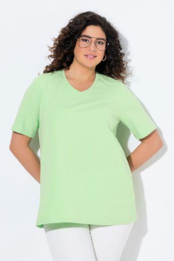 Plus size veliki brojevi Majica V izreza A kroja kratkih rukava za punije