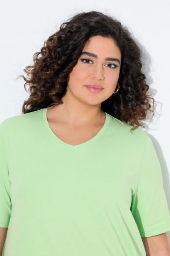 Plus size veliki brojevi Majica V izreza A kroja kratkih rukava za punije