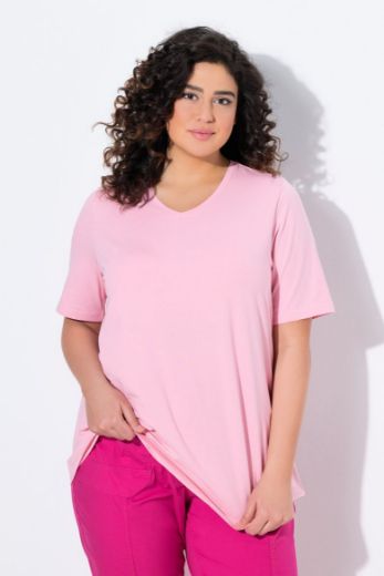 Plus size veliki brojevi Majica V izreza A kroja kratkih rukava za punije