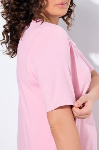 Plus size veliki brojevi Majica V izreza A kroja kratkih rukava za punije