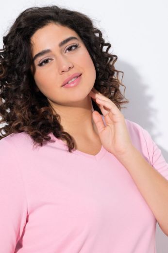 Plus size veliki brojevi Majica V izreza A kroja kratkih rukava za punije