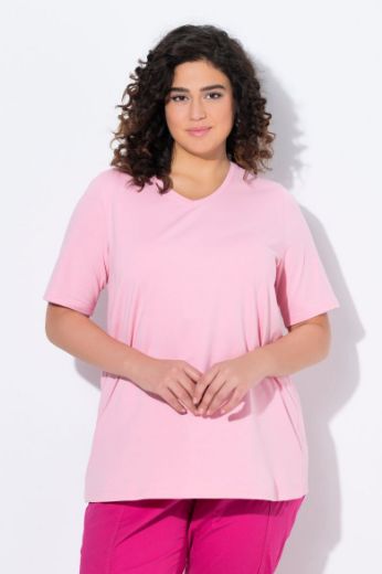 Plus size veliki brojevi Majica V izreza A kroja kratkih rukava za punije