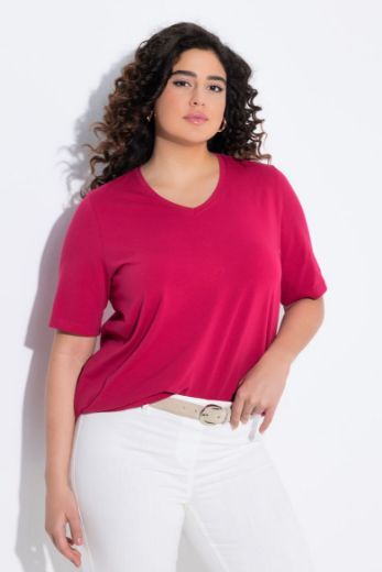 Plus size veliki brojevi Majica V izreza A kroja kratkih rukava za punije