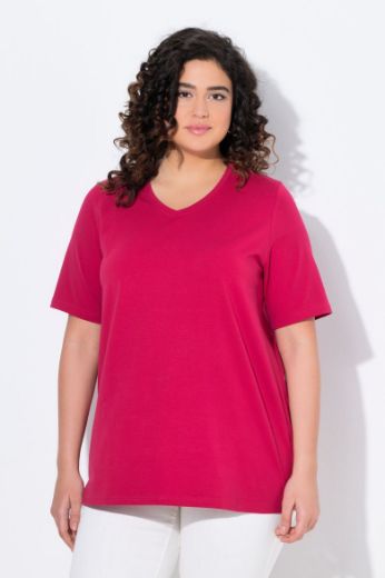 Plus size veliki brojevi Majica V izreza A kroja kratkih rukava za punije