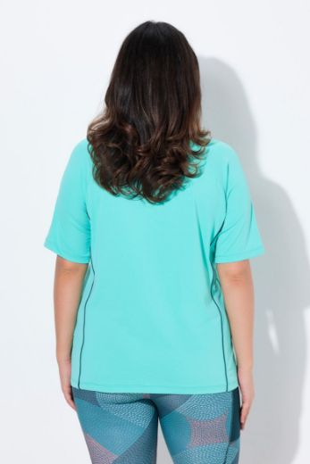 Plus size veliki brojevi Majica sportska kratkih rukava V izreza za punije