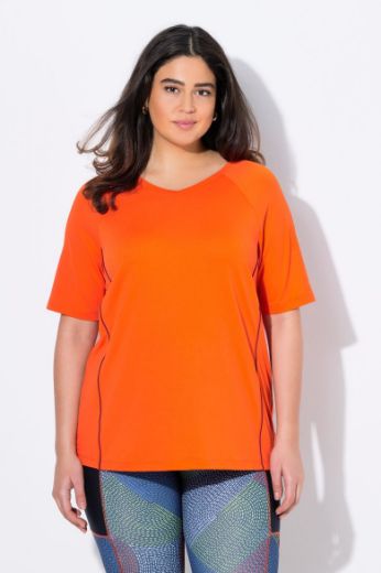 Plus size veliki brojevi Majica sportska kratkih rukava V izreza za punije