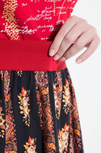 Plus size veliki brojevi Suknja cvijetnog uzorka za punije