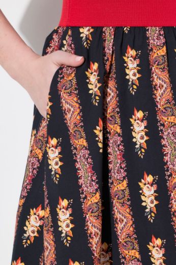 Plus size veliki brojevi Suknja cvijetnog uzorka za punije