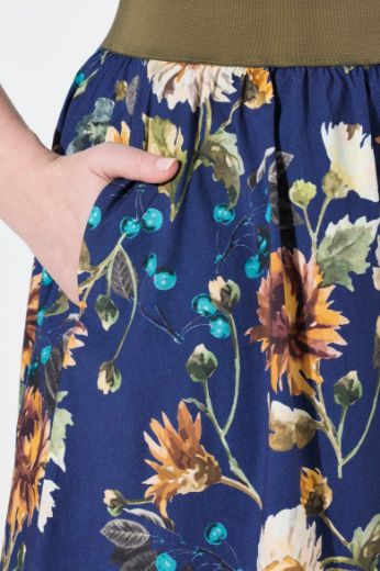 Plus size veliki brojevi Suknja cvijetnog uzorka za punije