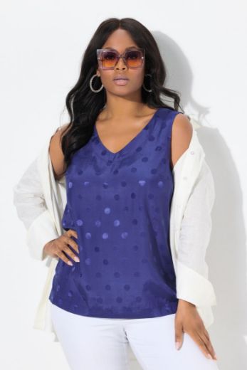 Plus size veliki brojevi Bluza bez rukava V izreza za punije