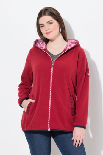 Plus size veliki brojevi Jakna od flisa s kapuljačom i patentnim zatvaračem za punije