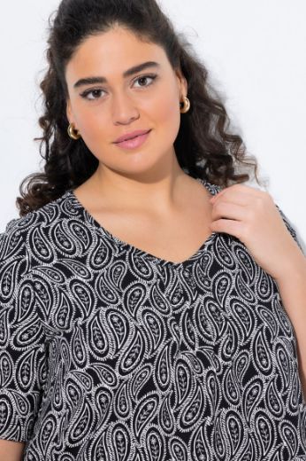 Plus size veliki brojevi Majica kratkih rukava A kroja V izreza za punije