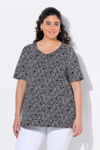 Plus size veliki brojevi Majica kratkih rukava A kroja V izreza za punije