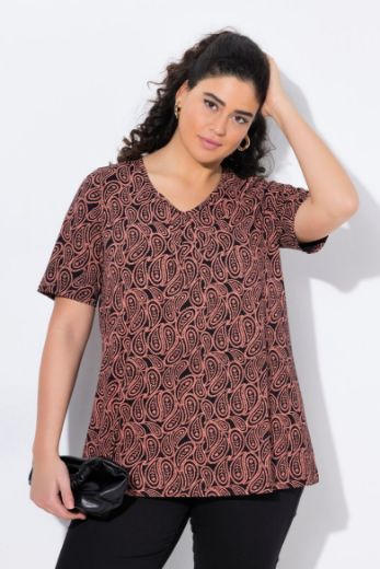 Plus size veliki brojevi Majica kratkih rukava A kroja V izreza za punije