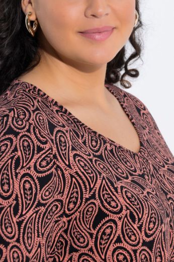 Plus size veliki brojevi Majica kratkih rukava A kroja V izreza za punije