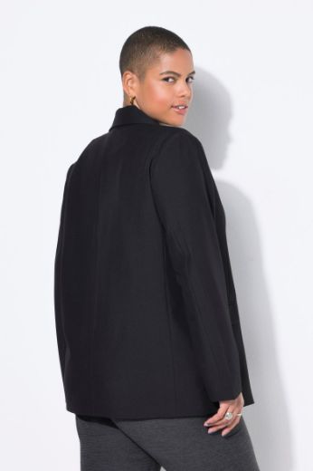 Plus size veliki brojevi Sako ravnog kroja s ukrasnim remenom za punije