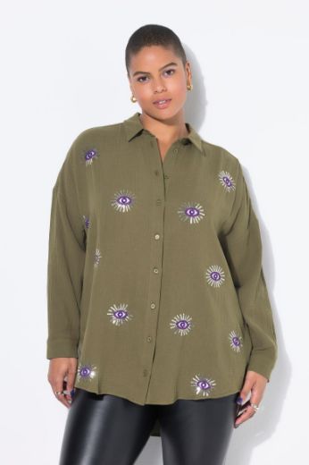 Plus size veliki brojevi Bluza dugih rukava s motivom oka za punije