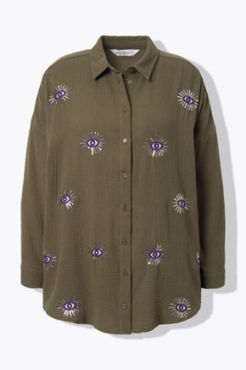 Plus size veliki brojevi Bluza dugih rukava s motivom oka za punije