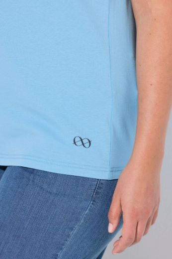 Plus size veliki brojevi Majica sa v izrezom i kratkih rukava za punije