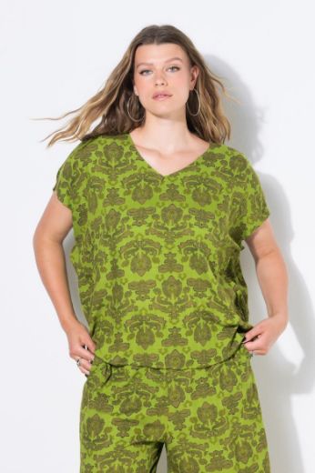 Plus size veliki brojevi Bluza kratkih rukava V ovratnika za punije