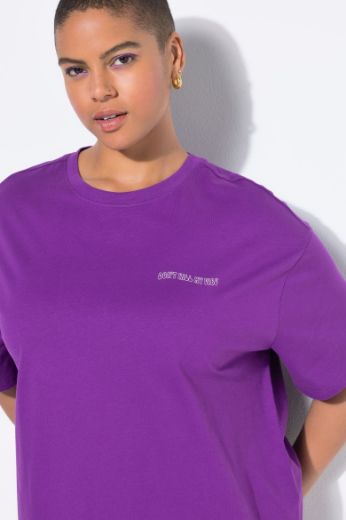 Plus size veliki brojevi Haljina midi kratih rukava šireg kroja za punije