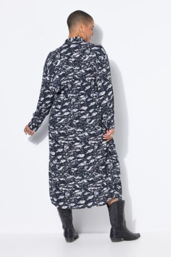 Plus size veliki brojevi Haljina midi dugih rukava za punije