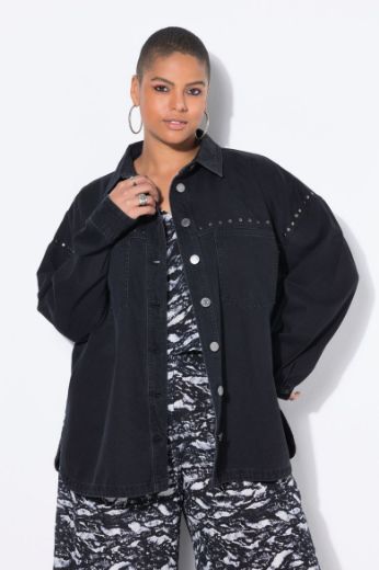 Plus size veliki brojevi Košulja traper izlgeda za punije