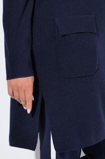 Plus size veliki brojevi Kardigan s džepovima i patentnim zatvaračem za punije