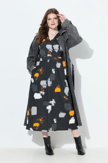 Plus size veliki brojevi Haljina maxi 3/4 rukava za punije