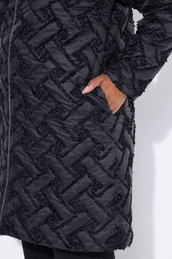 Plus size veliki brojevi Jakna prošivena povišenog ovratnika za punije